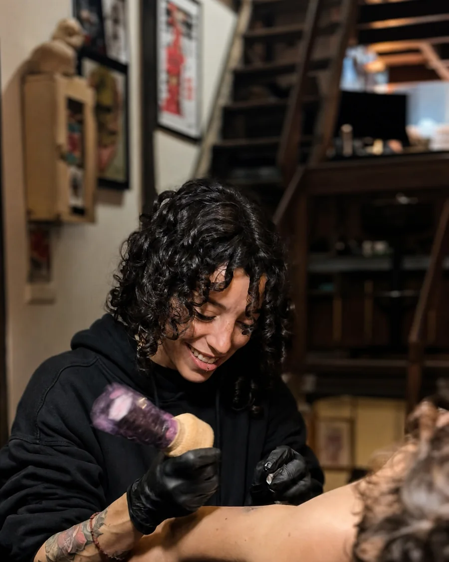 Dana at work at Motorink
