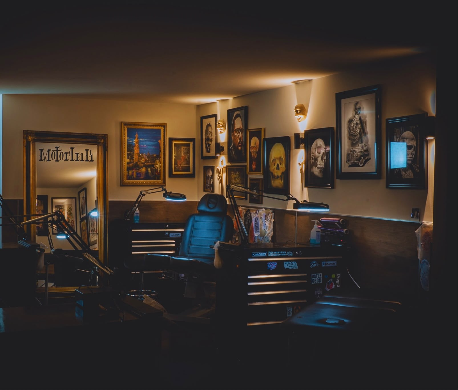 Interior of Motorink Tattoo Studio Amsterdam